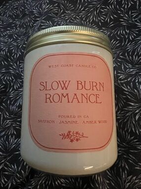 Slow Burn Romance Scented Candle - saffron jasmine amber wood